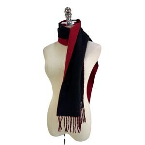 Guy Laroche Cashmere Scarf Black Red